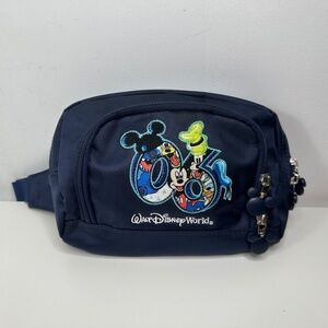 Walt Disney World Belt Bag Navy Blue Embroidered 2006 Fanny Pack Waist Bag